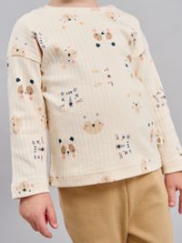 Лонгслив "Веселые мордашки" 0+