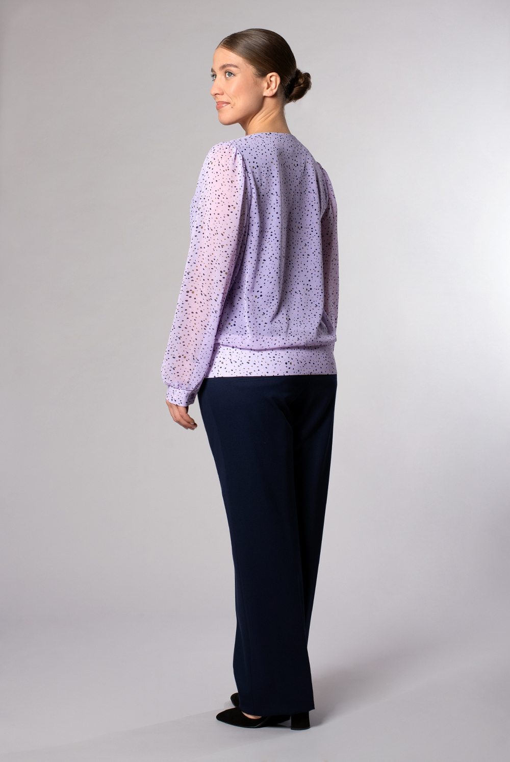 Блузка женская 3523ВЕ, графика пятно #284ГПа093523ВЕ