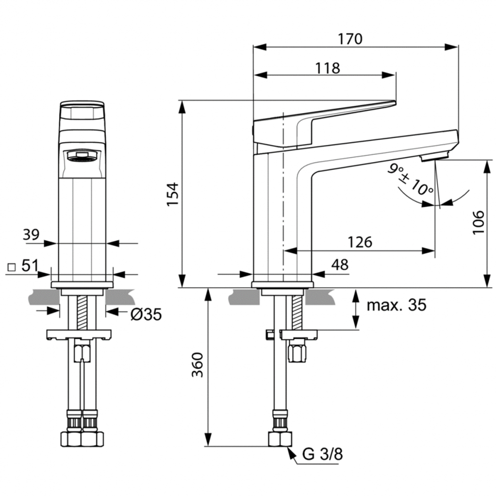 Смеситель Ideal Standard  TONIC II A6327AA для умывальника