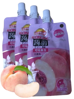 Желе питьевое Konjak со вкусом Персика 258 г * 3 шт