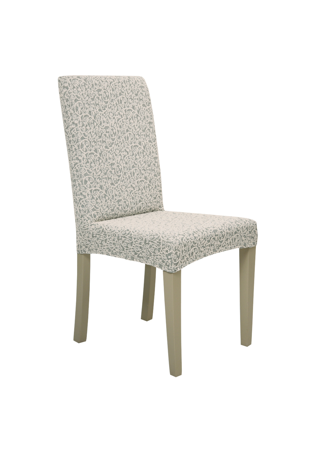 Чехол Жаккард без оборки на стул, цвет Кремовый