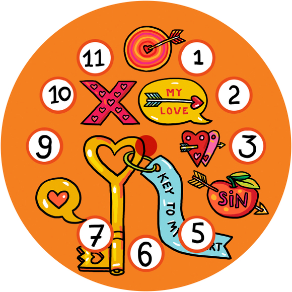 Часы на магните "Ключ от сердца"