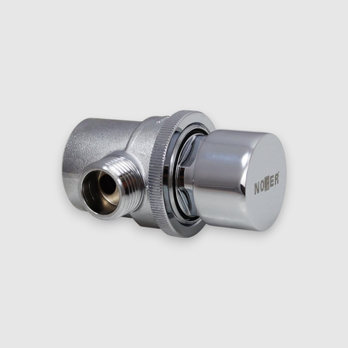 Кран-кнопка встраиваемый с таймером латунь NOFER 07460.N глянцевый