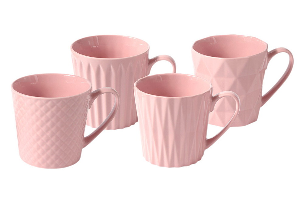 Набор кружек 4шт 380мл Maxwell&Williams Nova розовый