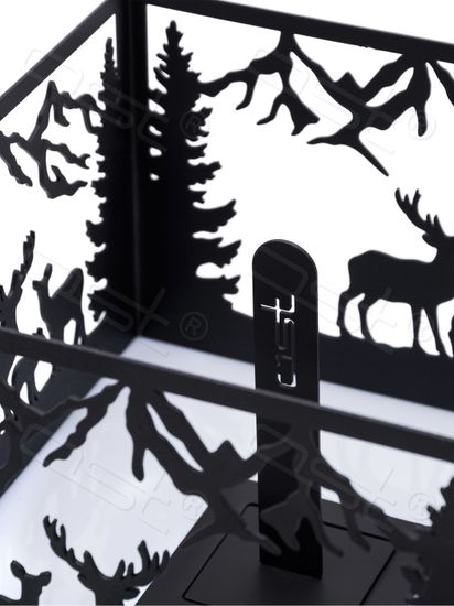 Биокамин настольный металлический "Forest spirit" с подсветкой