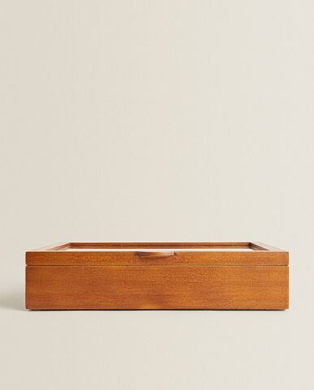 ZARA HOME ШКАТУЛКА ДЛЯ УКРАШЕНИЙ ИЗ НАТУРАЛЬНОГО ДЕРЕВА