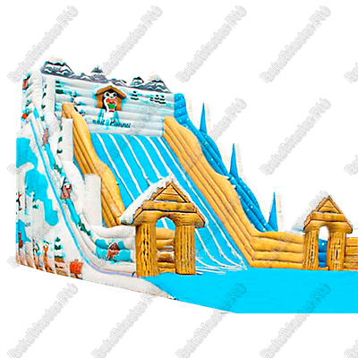 Батут "Зимняя горка Снежный дом"16m*8m*12m