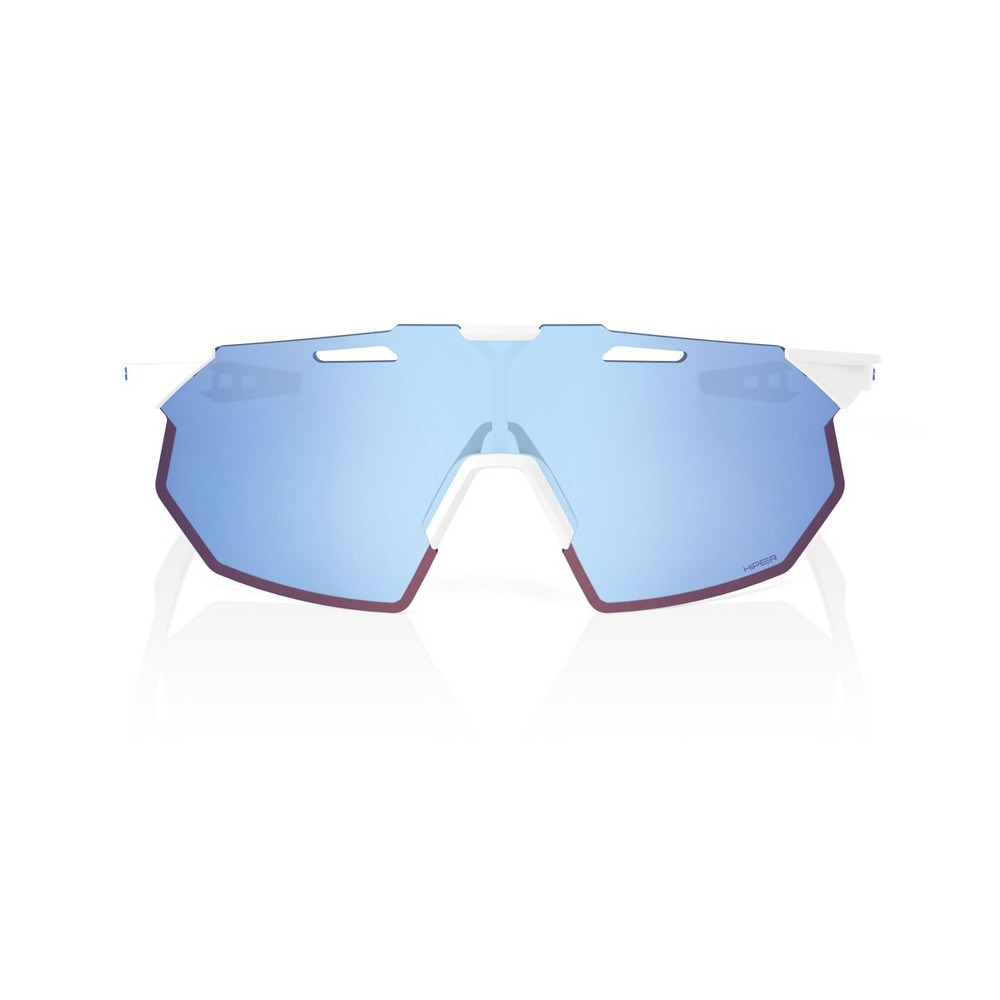 Спортивные очки 100% HYPERCRAFT SQ Soft Tact White - HiPER Blue Mirror Lens