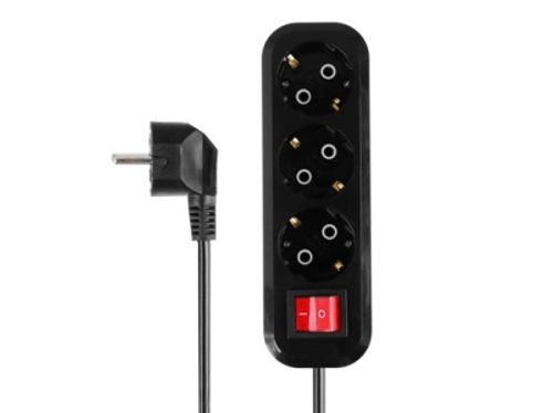 Удлинитель 3 гнезда евророзетка 5м ЕРМАК (30шт/кор)