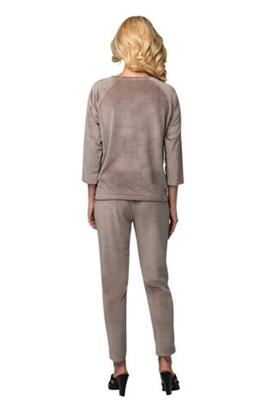 Спортивный костюм с объёмной вышивкой (Размер: L) (Цвет: бежевый)