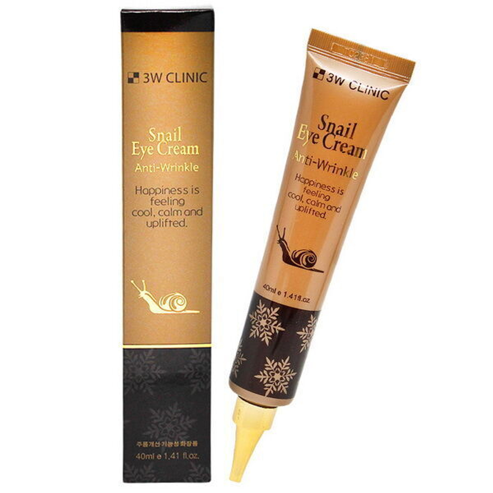 Крем для век от морщин с улиткой 3W Clinic Snail Eye Cream Anti-Wrinkle, 40мл