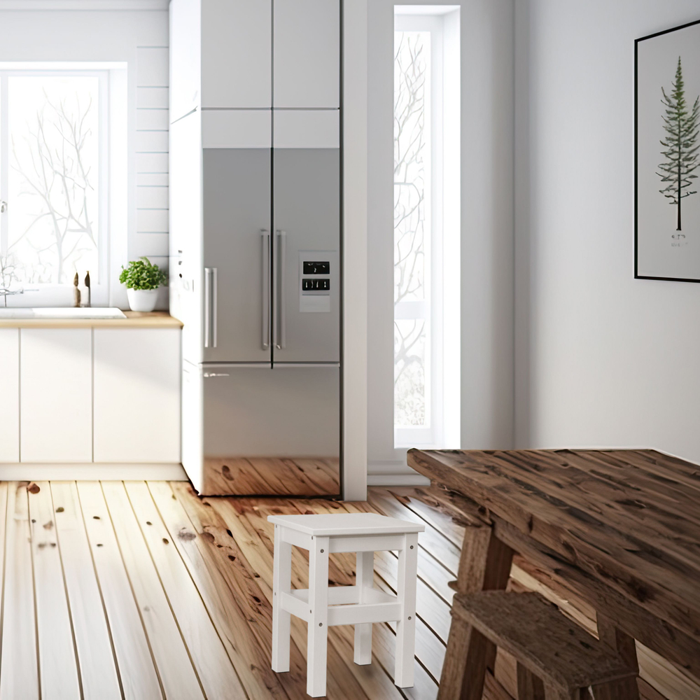 Табурет для кухни, 33х33х45, Одвар, деревянный, для кухни, сосна, белый IKEA