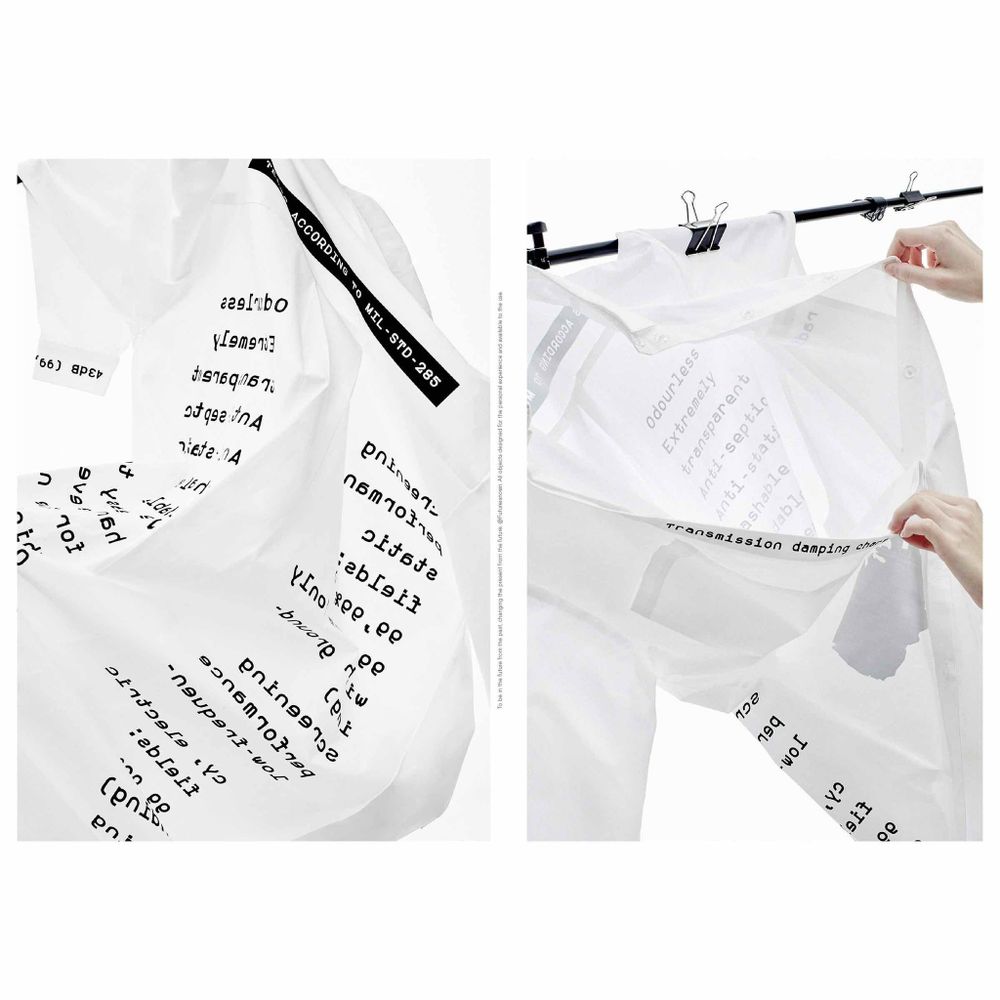 Купить Рубашка-платье Futureisnown Media Radiation Damping shirt Белая Рубашка-платье Futureisnown Media Radiation Damping shirt Белая