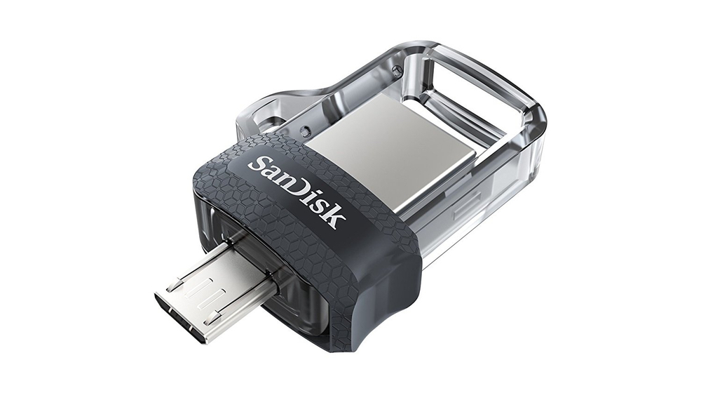 Флеш-накопитель SanDisk Ultra Dual Drive m3.0 USB-A/Micro B 256GB, R 130 МБ/с