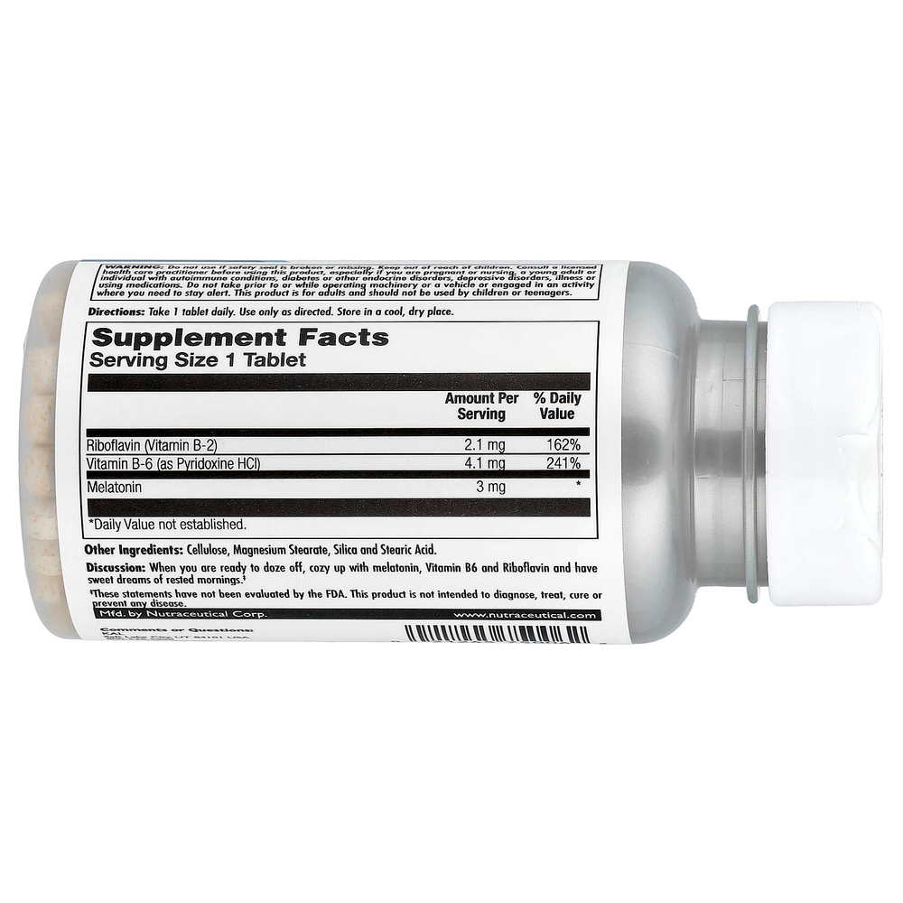 KAL, Мелатонин SR с витамином B6, 3 мг, 60 таблеток