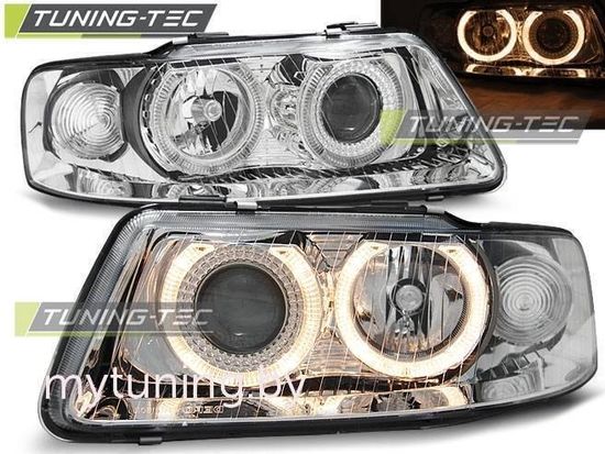 Передние фары angel eyes chrome для Audi A3 8L