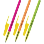 Ручка шариковая Brauberg «Color» пишущий узел 1мм корпус АССОРТИ синий стержень (24)