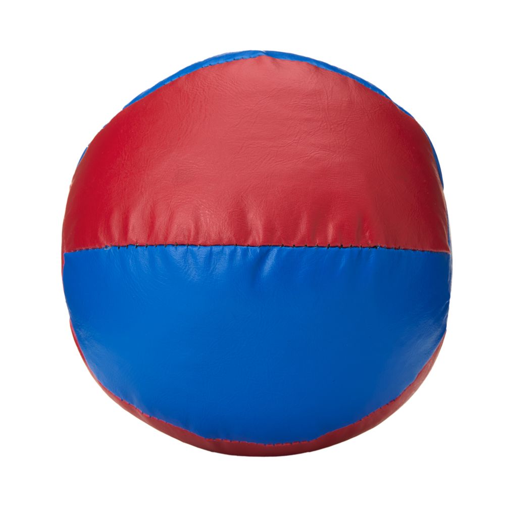 Медбол 3C144-K64, 2кг, иск.кожа, наполнитель резиновая крошка, диам. 19 см, маш сшивка, сине-красный