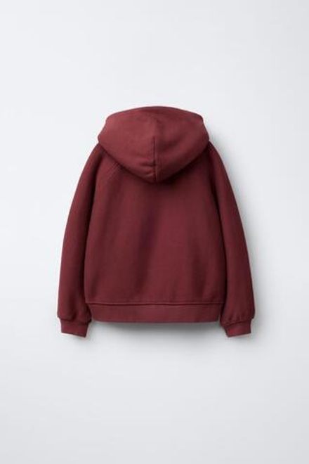 ZARA Х BENSIMON ® ТОЛСТОВКА С КАПЮШОНОМ, БОРДОВЫЙ