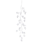 Ветка декоративная «Сияющие листья» 100 см, Серебро