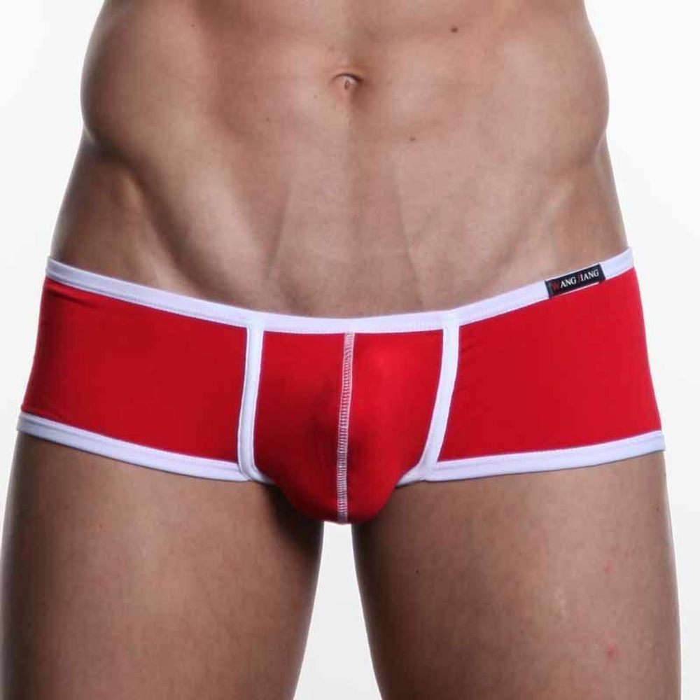 Мужские трусы хипсы WangJiang красные WG00016