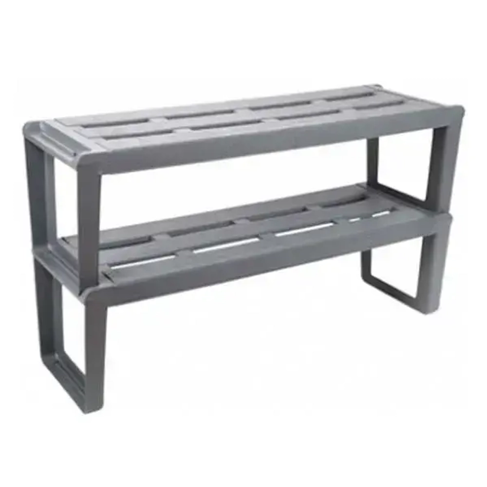 Этажерка для обуви Slip 2-х секционная (мокрый асфальт)