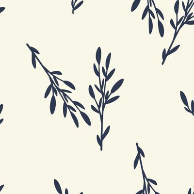 синие веточки на молочном