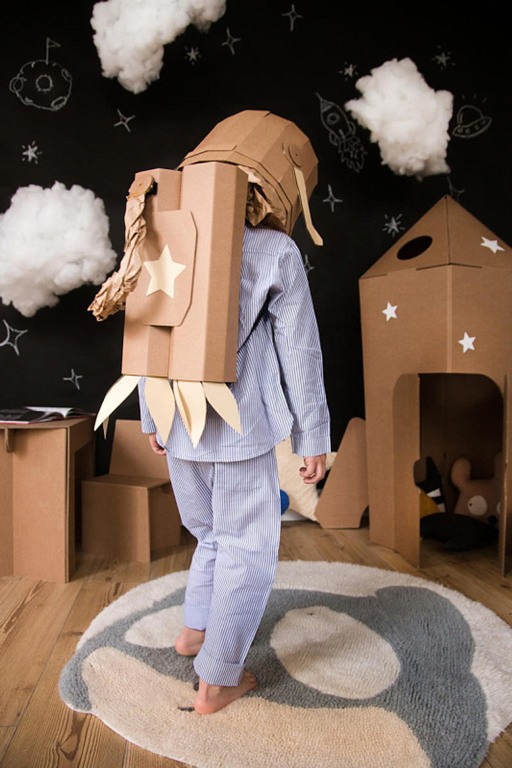 Шерстяной стираемый ковер Lorena Canals Astromouse 100D