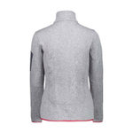 Толстовка флисовая CMP Women's Fleece Knit Tech 3H14746 Jacket, артикул 3H14746, цвет ARGENTO-B.CO-BUNGANVILLE (21UE)