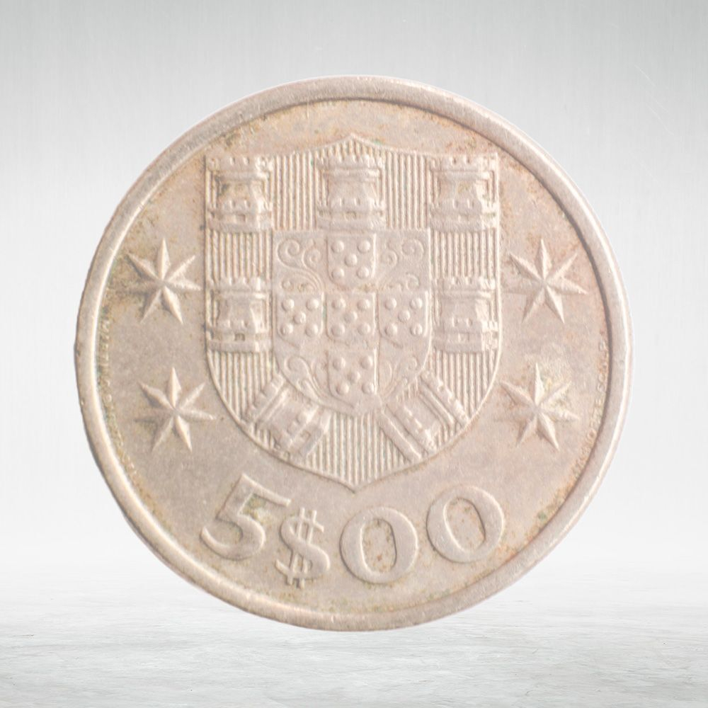 Portugal, 5 Escudos, 1973, VF