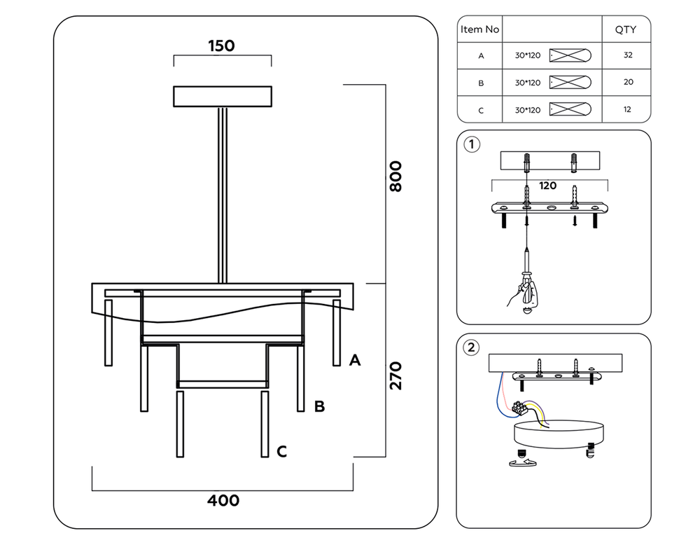Ambrella Подвесная люстра с хрусталем Traditional TR5080