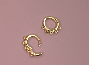 Швенза круглая французский замок 13 мм позолота с 5ю креплениями