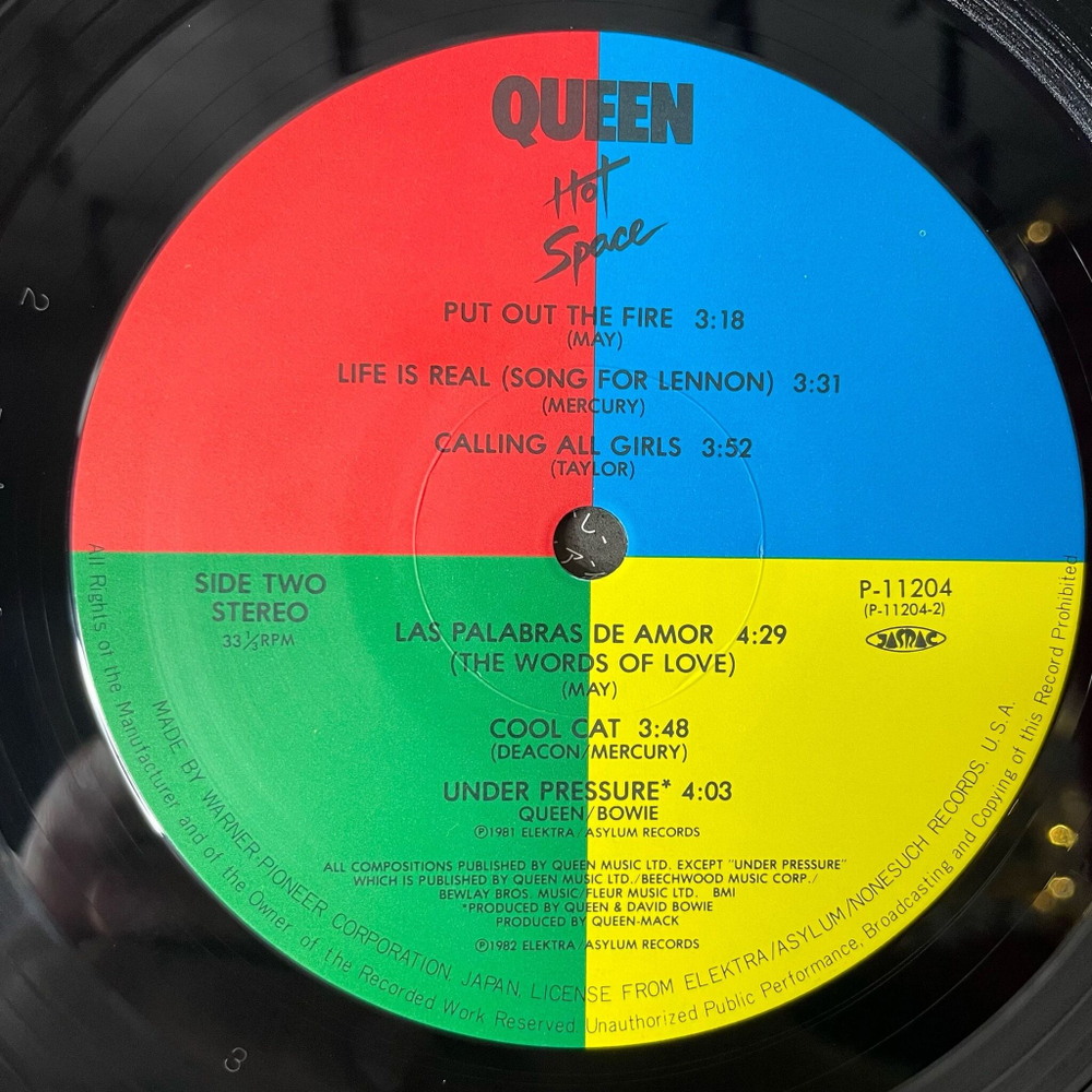 Винтажная виниловая пластинка LP Queen Hot Space (Japan 1982) (Obi) Under Pressure