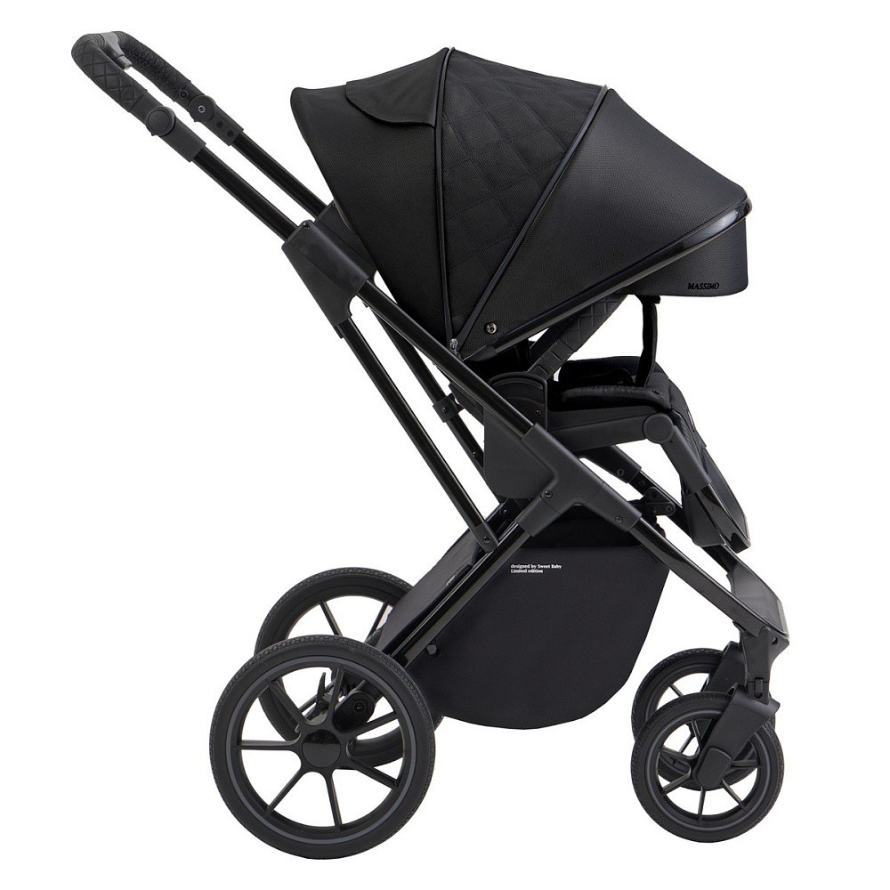 Коляска 4 в 1 Sweet Baby SBL Massimo + автокресло Elegante Plus с базой i-Size ISOFIX DK780 Black