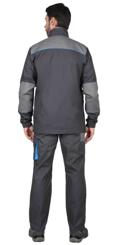 Куртка Двин цв. т.серый со средне серым и голубой отделкой