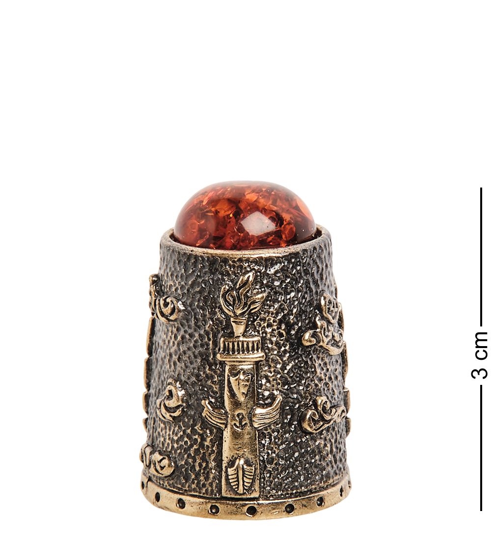 AM-1917 Наперсток «Медный всадник» (латунь, янтарь)