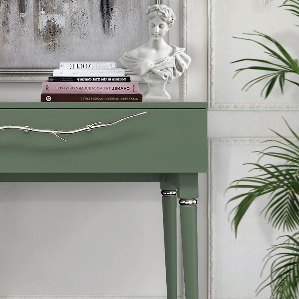 Консоль Арт Колор matte Классик Сильвер Зеленый нефрит матовый