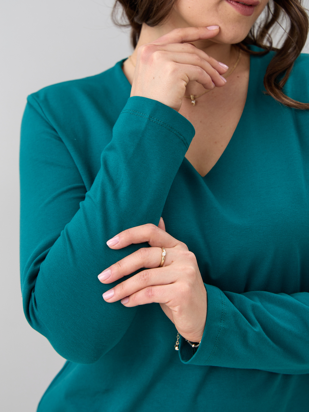 Лонгслив ЛНкл-080/изумруд