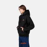  Толстовка мужская Carhartt WIP Hooded American Script артикул:I028279_black - купить в магазине Дайс