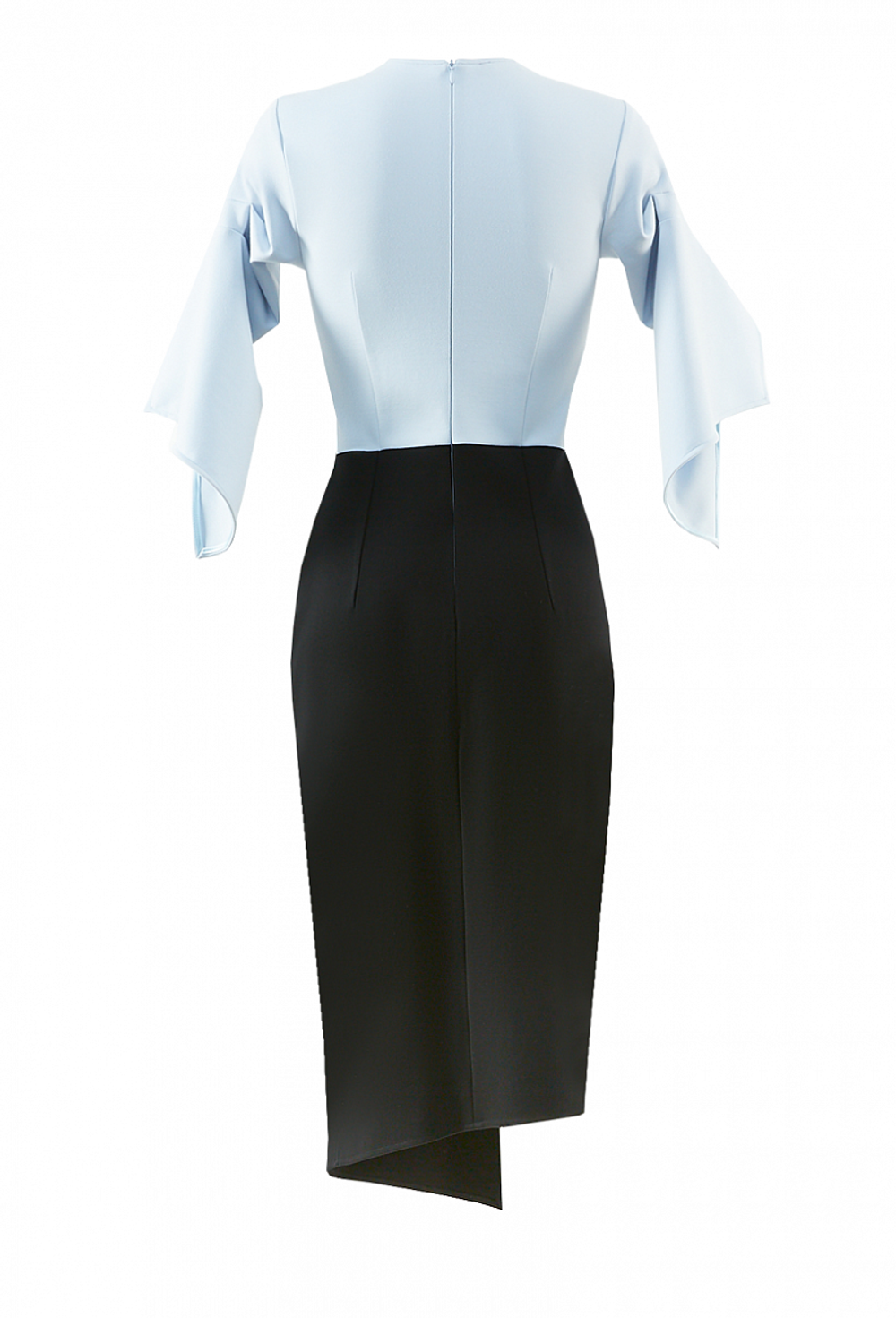 Трикотажное платье с конструктивными защипами 24-01-20 SS