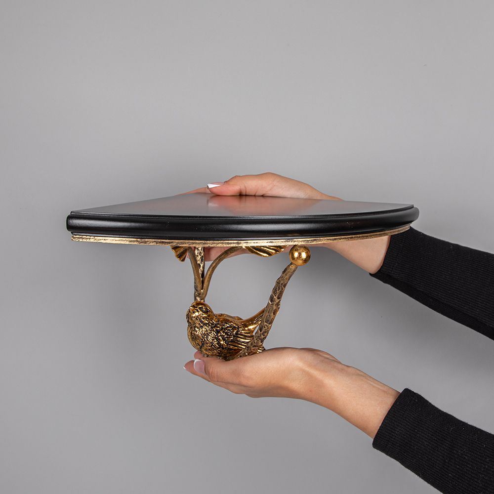 Полочка угловая Терра Нота Орех Амбер