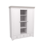 Шкаф с 2-мя глухими дверями и полками «Бейли» белый воск/антрацит