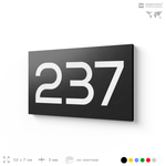 Номер на дверь 237, табличка на дверь для офиса, квартиры, кабинета, аудитории, склада, черная 120х70 мм, Айдентика Технолоджи