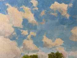 Трошина Елена Сергеевна (род. 1990). В поле. Холст, масло. Россия 2019.