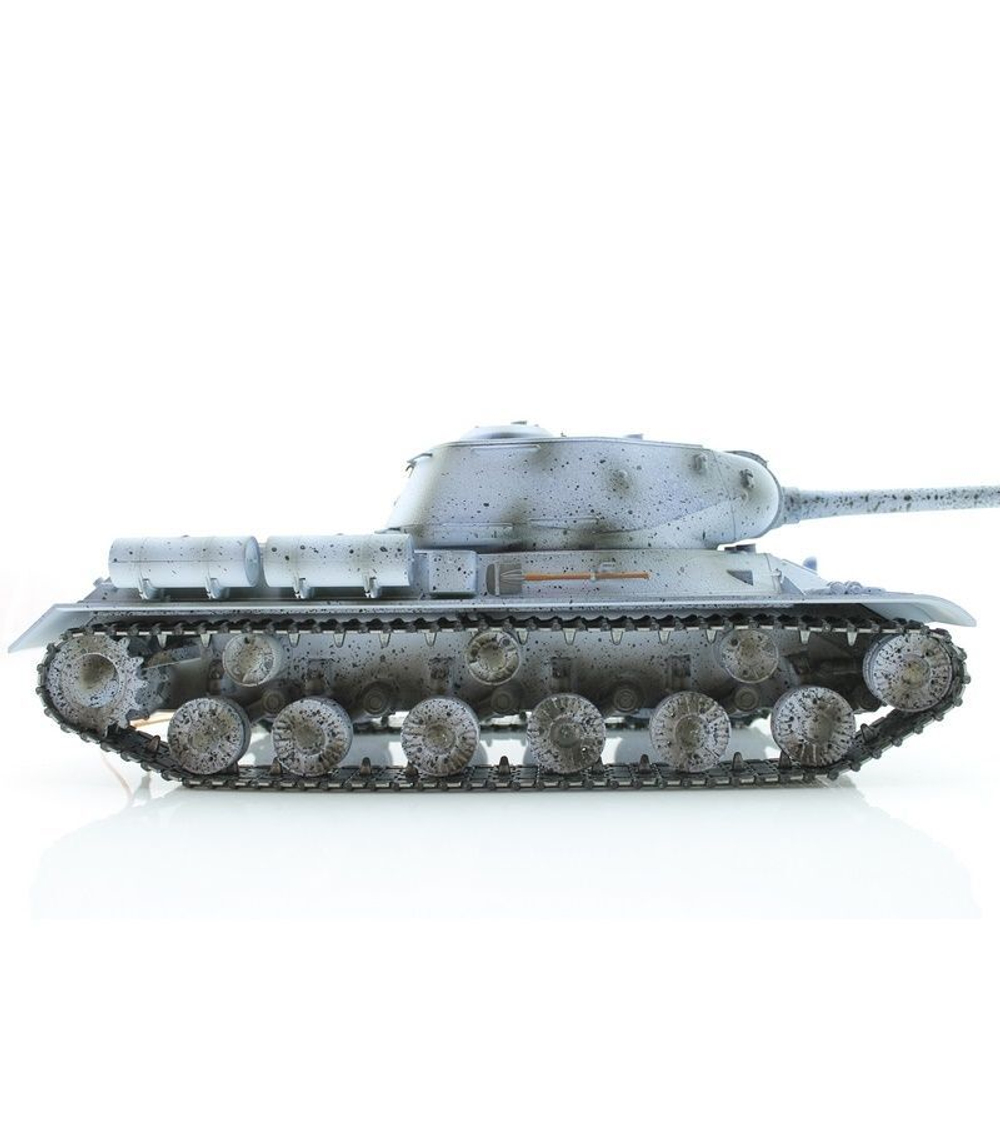 Р/У танк Taigen 1/16 ИС-2 модель 1944, СССР, зимний, (для ИК танк. боя) 2.4G, деревянная коробка