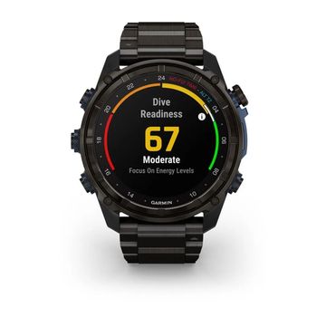 Умные часы Garmin Descent MK3i 51 мм титановый корпус с DLC покрытием с черным титановым браслетом