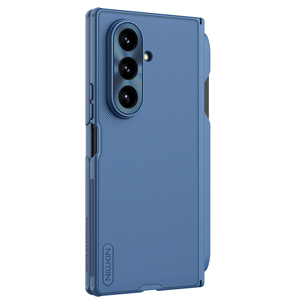 Чехол синего цвета с MagSafe и держателем для S Pen от Nillkin для Samsung Galaxy Z Fold 7, серия Super Frosted Shield Fold Magnetic