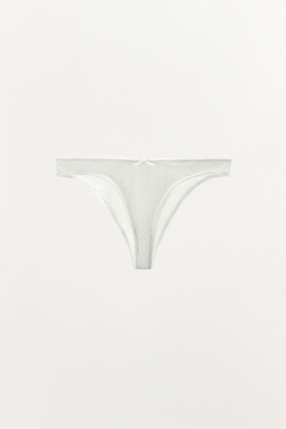 ZARA БАЗОВЫЕ ПЕРФОРИРОВАННЫЕ ТРУСЫ, БЕЛЫЙ