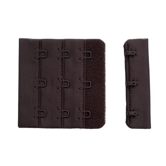 Застежка с крючками шоколад 3 ряда, 57*55 мм