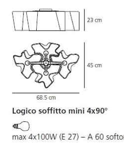 Люстра потолочная Logico 4 x 90°,